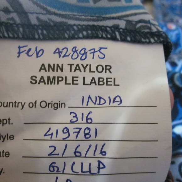 LOFT Blue Patterned Dress - Picture 7 of 8